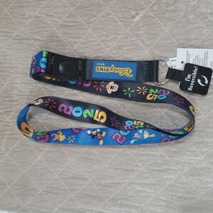 Disney Blue Kids Lanyard with Characters